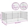vidaXL Dog Kennel Silver 200x100x70 cm Steel