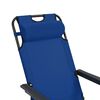 vidaXL Folding Sun Loungers 2 pcs with Footrests Steel Blue