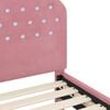 vidaXL Children's Bed Frame with Headboard Pink 90 x 190 cm Velvet