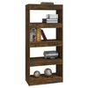 vidaXL Book Cabinet/Room Divider Smoked Oak 60x30x135 cm Engineered Wood