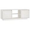 vidaXL TV Cabinet White 110x30x40 cm Solid Wood Pine
