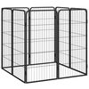 vidaXL 8-Panel Dog Playpen Black 50x100 cm Powder-coated Steel