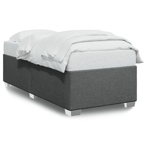 vidaXL Bed Frame without Mattress Dark Grey 90x190 cm Fabric
