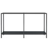 vidaXL Console Table Black 140x35x75.5 cm Tempered Glass