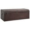vidaXL Treasure Chest with Latches Dark Brown 110x50x39.5 cm Plywood