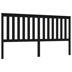 vidaXL Bed Headboard | Black | Solid pine wood | 186x6x101 cm