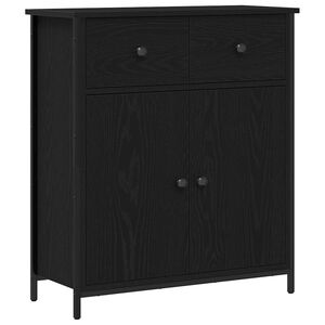 vidaXL Sideboard Black Oak 70 x 30 x 80 cm Engineered Wood