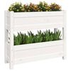 vidaXL Planter White 77x25x66 cm Solid Wood Pine