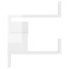 vidaXL Wall Corner Shelf High Gloss White 40x40x50 cm Engineered Wood
