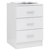 vidaXL Bedside Cabinet High Gloss White 38x35x56 cm Engineered Wood