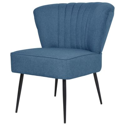 vidaXL Cocktail Chair Blue Fabric