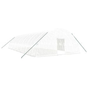 vidaXL Greenhouse with Steel Frame White 84 m&sup2; 14x6x2.85 m