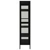 vidaXL Display Cabinet Black 90x40x180 cm Steel and Tempered Glass