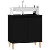 vidaXL Sink Cabinet Black 58x33x60 cm Engineered Wood
