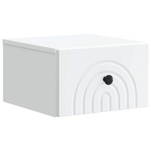 vidaXL Wall-Mounted Bedside Cabinet White 33 x 34.5 x 20 cm