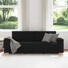 vidaXL 3-Seater Sofa Black 220x78x84 cm Fabric