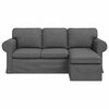 vidaXL Sofa Dark Grey 195 x 138 x 80 cm Fabric
