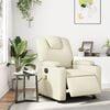 vidaXL Electric Massage Recliner Chair Cream Faux Leather