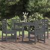 vidaXL 5 Piece Garden Dining Set Grey Solid Wood Pine