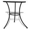 vidaXL Bistro Table Black and White 60 cm Mosaic