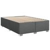 vidaXL Box Spring Bed with Mattress Dark Grey Double Fabric