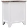 vidaXL Nightstand Brown and White 38x28x45 cm Paulownia Wood