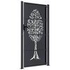 vidaXL Garden Gate Anthracite 100x175 cm Steel Tree Design