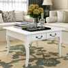 vidaXL vidaXL Coffee Table with 4 Drawers White