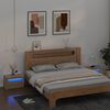vidaXL Bedside Cabinets 2 pcs with LEDs Sonoma Oak 60x35x40 cm
