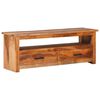 vidaXL TV Cabinet | Natural | Solid Sheesham Wood, Engineered Wood | 118 cm