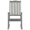 vidaXL Rocking Chair with Cushions Grey Solid Acacia Wood