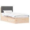 vidaXL Bed Frame with Upholstered Headboard Dark Grey 90 x 190 cm