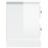 vidaXL TV Cabinet High Gloss White 102x35.5x47.5 cm Engineered Wood