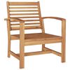 vidaXL Garden Chairs 2 pcs Natural 60 x 65 x 76.5 cm Solid teak wood
