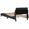 vidaXL Bed Frame with Headboard "Dover" Black 90x190 cm Velvet