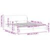 vidaXL Bed Frame "Dover" Dark Grey 180x200 cm King Fabric