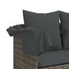 vidaXL 5 Piece Garden Sofa Set with Cushions Grey Poly Rattan