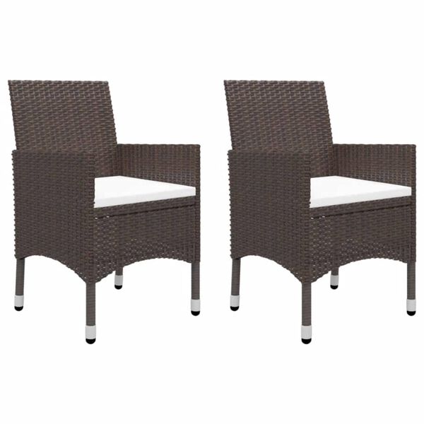 vidaXL 5 Piece Garden Dining Set Brown