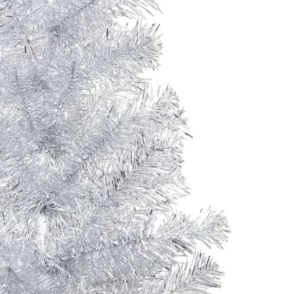 vidaXL Artificial Pre-lit Christmas Tree with Stand Silver 210 cm PET