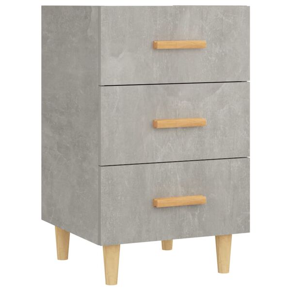 vidaXL Bedside Cabinet Concrete Grey 40x40x66 cm Engineered Wood