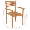 vidaXL 9 Piece Garden Dining Set Solid Teak Wood