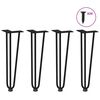 vidaXL Hairpin Legs for Coffee Table 4 pcs Black 42 cm Solid Steel
