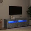 vidaXL TV Cabinet with LED Lights Concrete Grey 120x35x40 cm