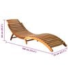 vidaXL Sun Loungers 2 pcs with Table and Cushions Solid Wood Acacia