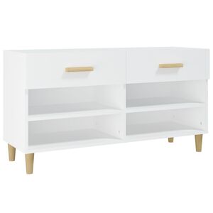 vidaXL Shoe Cabinet | White | Engineered wood | Medium | Shoe Cabinet