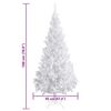vidaXL Artificial Pre-lit Christmas Tree with Ball Set White 180 cm PVC