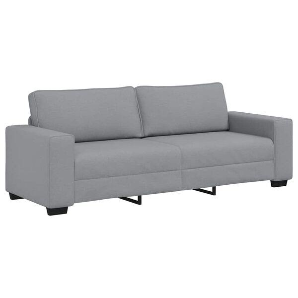 vidaXL 3-Seater Sofa&nbsp;Light Grey 220x77x82 cm Fabric