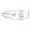 vidaXL Greenhouse with Steel Frame White 80 m&sup2; 16x5x2.3 m