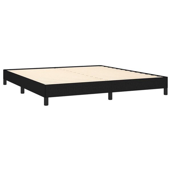 vidaXL Bed Frame without Mattress Black 152x203 cm Queen Fabric