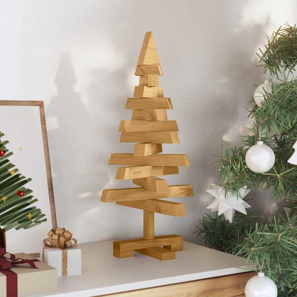 vidaXL Christmas Trees with Stand Brown 60 cm Solid pine wood